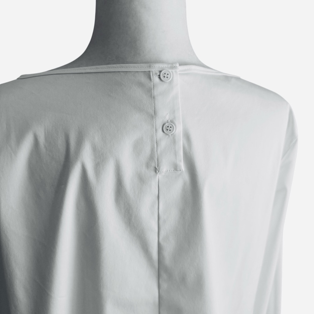 Lafayette 148 New York Elaina Tie-Sleeve Stretch Cotton Blouse - Picture 7 of 10